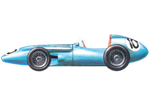 Астон Мартин DBR4 (Aston Martin DBR4) - 1959 (Великобритания). Shelby и Salvadori неплохо выступали на этом автомобиле в сезоне 1959 года. Машина была оснащена шестицилиндровым двигателем (2492 куб.см), развивающим мощность 280 л.с. при 8250 об/мин. <br /> Построенный в 1959 году, для участия команды Aston Martin в гонках Гран при, под управлением водителей Roy Salvadori и Carroll Shelby, и позже ставший частью большой коллекции, этот ошеломляющий автомобиль является частью гоночной истории компании Aston Martin.
