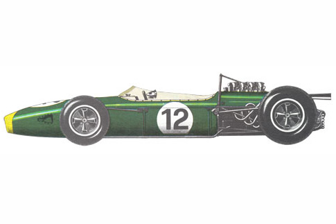 Brabham BT19 (Брэбхем ВТ19) - 1966 (Великобритания). Эта модель родилась в ходе сотрудничества Jack Brabham и Ron Tauranac. Была оснащена немного видоизмененным двигателем «Олбсмобил» (конструкции Repco): угол между цилиндрами 90 градусов, 8 цилиндров, 2996 куб.см, 315 л.с. при 7250 об/мин. Jack Brabham стал на этой машине чемпионом мира. <br /> Модель Brabham BT19 участвовала в Чемпионатах мира Формулы 1 1966 и 1967 годов. Jack Brabham выиграл на ней свой третий Чемпионат мира в 1966 году. BT19, которую Brabham называл своим 